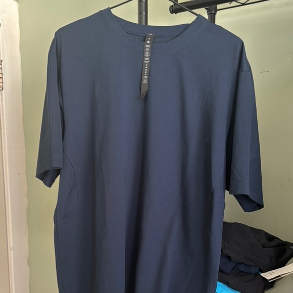 Lululemon Pique Oversized-Fit T-Shirt M/True Navy (Men’s) - Picture 4 of 6